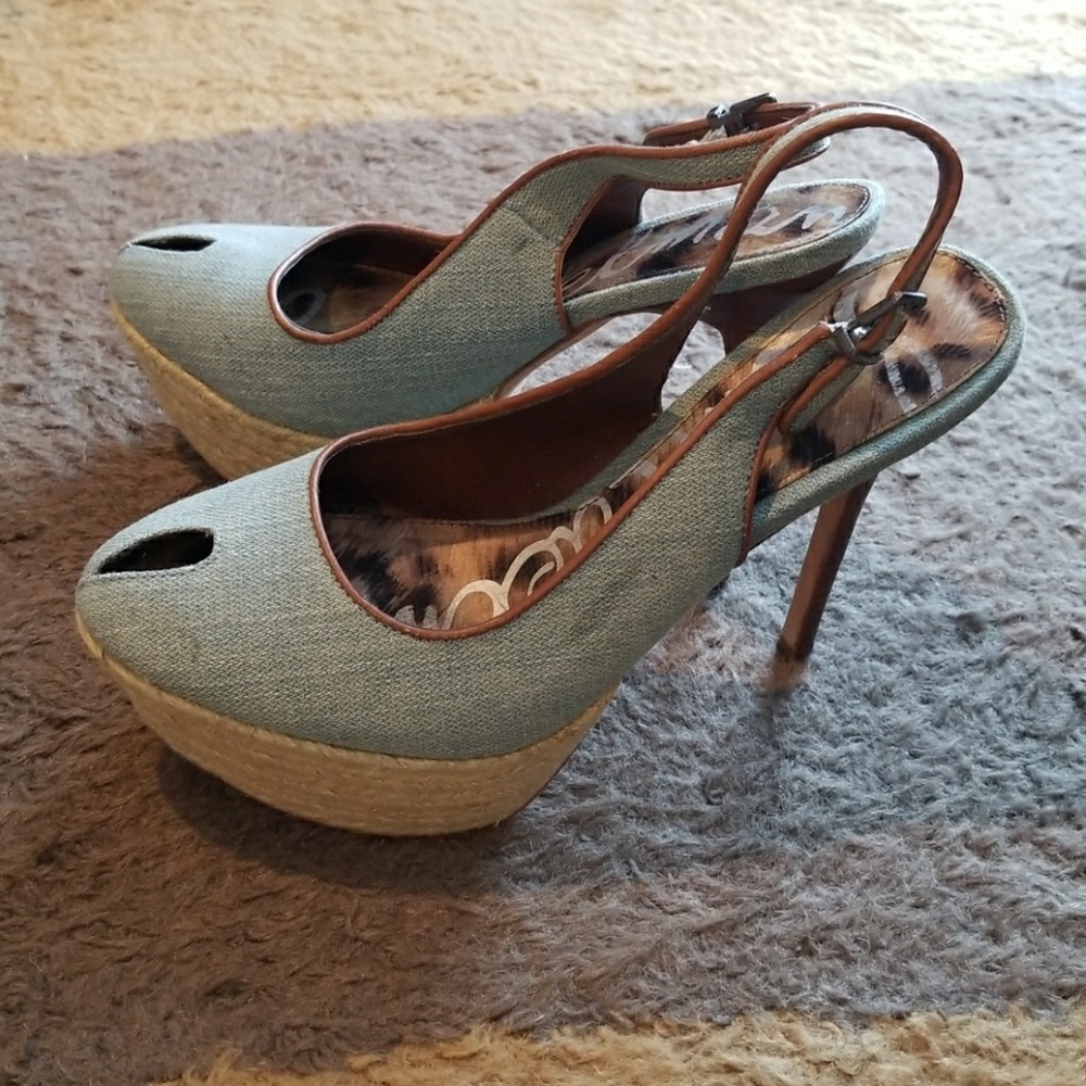 Adorable 😍 Sam Elelman Denim platform heels